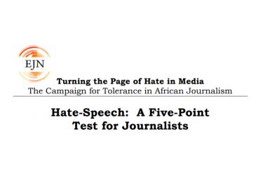 Handbook: Hate Speech – A Five Point Test For Journalists